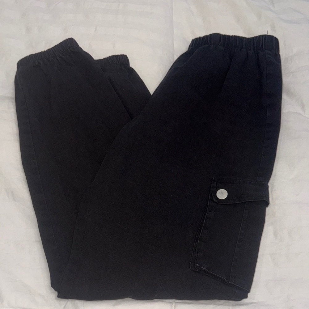 SHEIN Jean like Cargo Pants with stretch waistband and jogger like bottoms